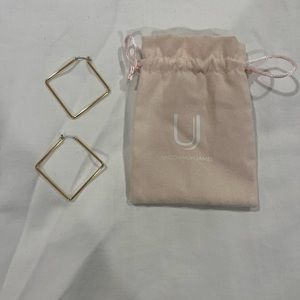 Uncommon James Medium 2 inch Gold Girl Boss Earrings in Gold